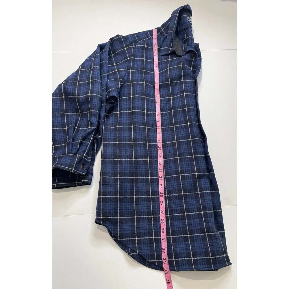 Vtg Polo Ralph Lauren Mens Barlowe Button Up Shirt Size XL Plaid Wool 90s Grunge